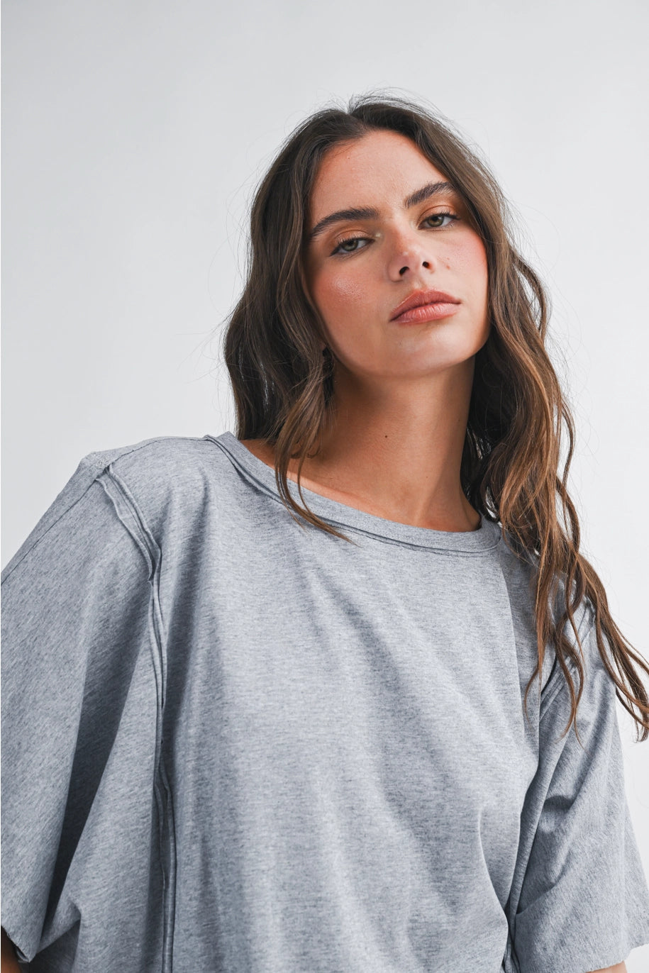 Boxy Dolman Short-Sleeve Top