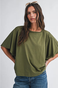 Boxy Dolman Short-Sleeve Top
