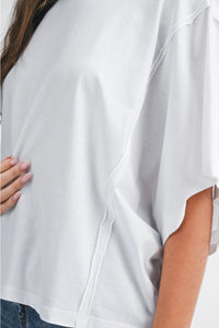 Boxy Dolman Short-Sleeve Top