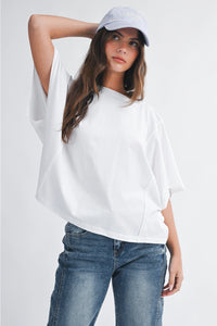 Boxy Dolman Short-Sleeve Top
