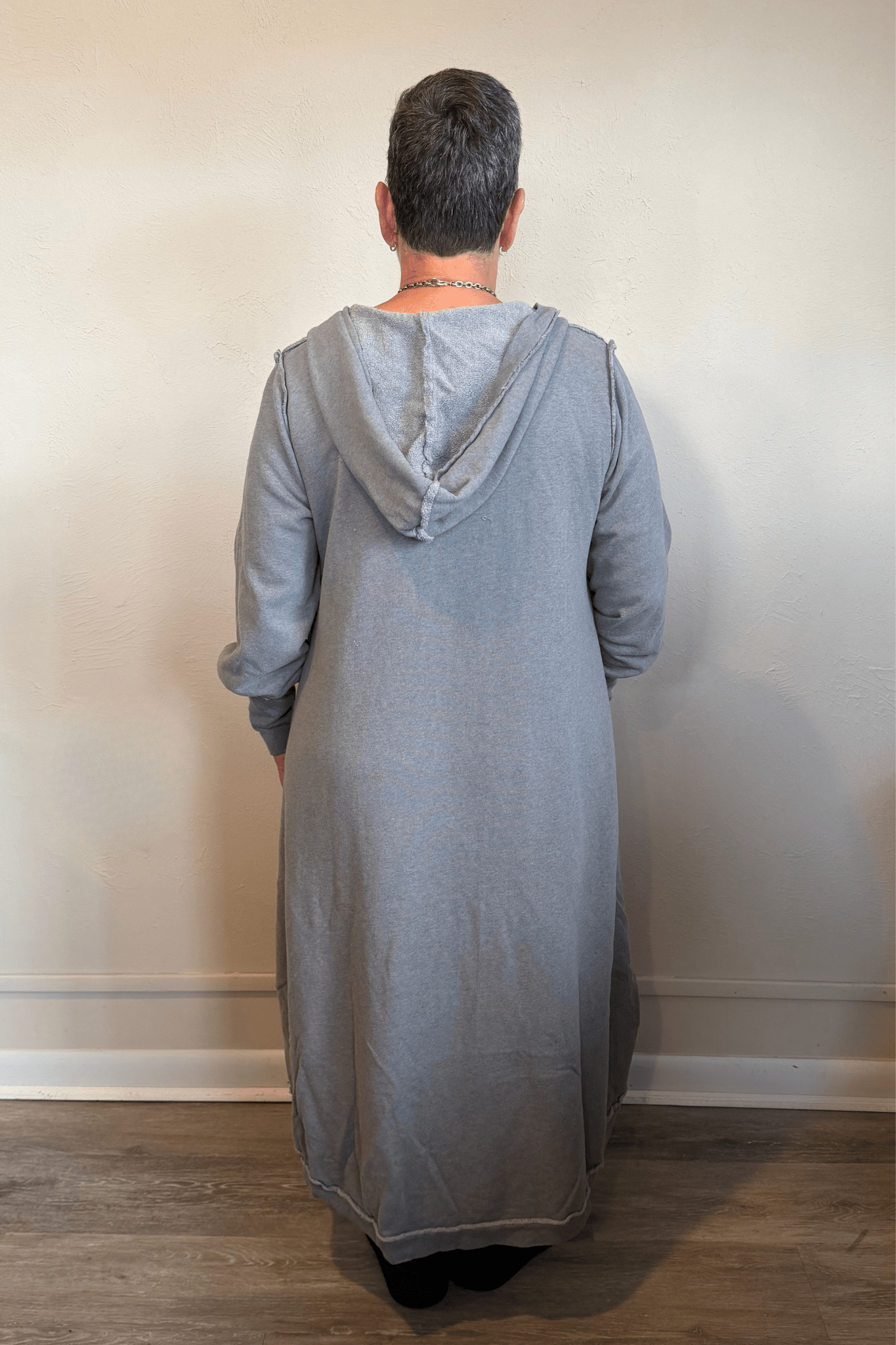 Terry Dress With Hoodie