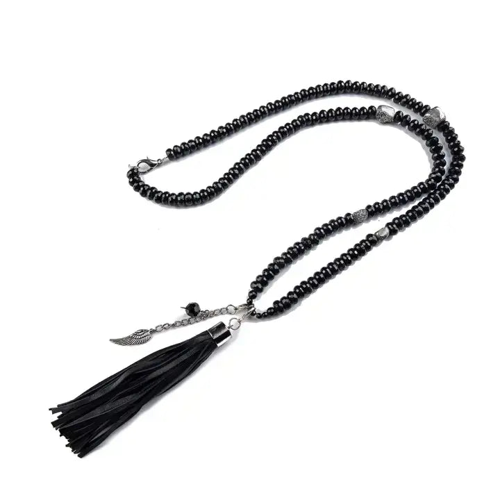 Fallen Wing Tassel Pendant Necklace
