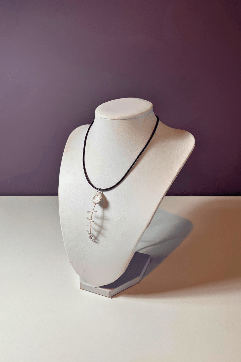 Fishbone Pendant Necklace