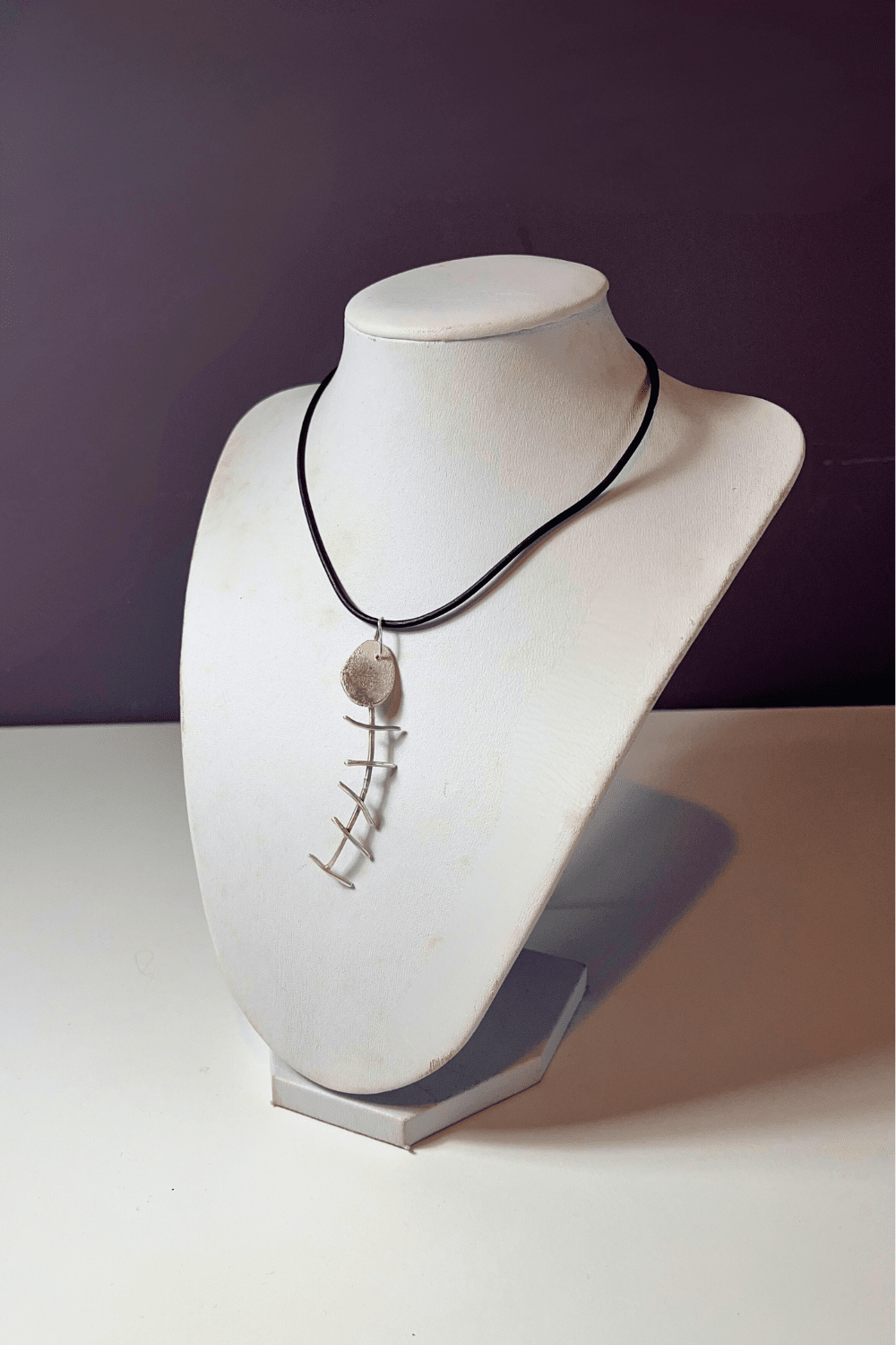 Fishbone Pendant Necklace