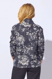 Quarter Zip Floral Pullover