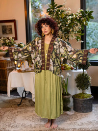 Fleur De Lune Crop Kimono