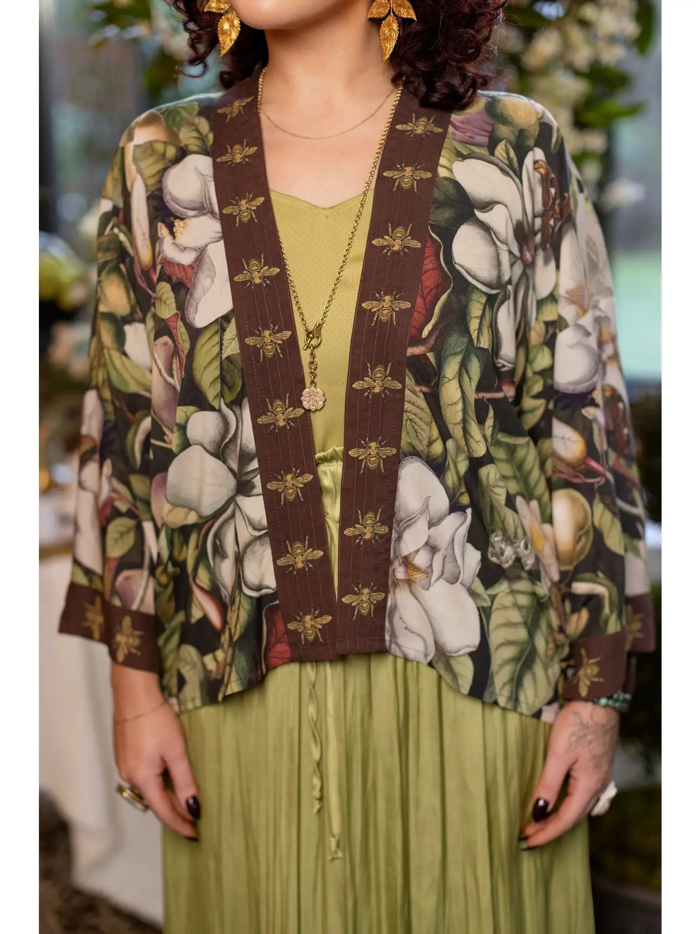 Fleur De Lune Crop Kimono