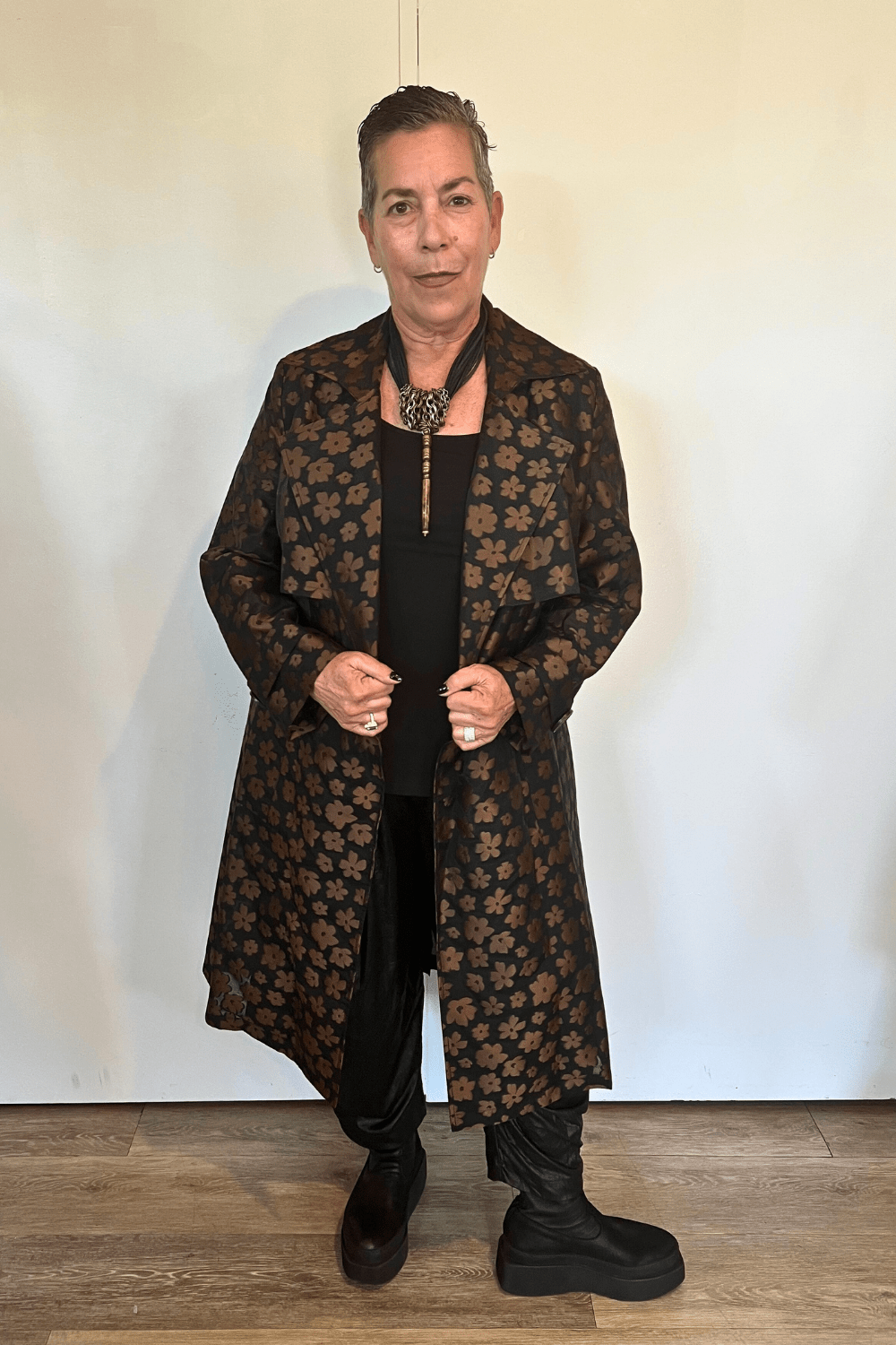 Floral Trench Coat