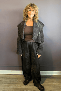 Floral Crop Wrap Coat