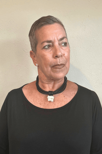 Leather Necklace with Freshwater Biwa Pearl