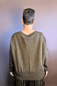 Geo Paneled Sweater
