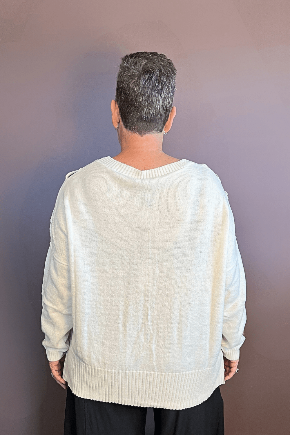 Geo Paneled Sweater