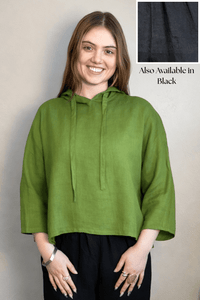 Linen Hoodie Top