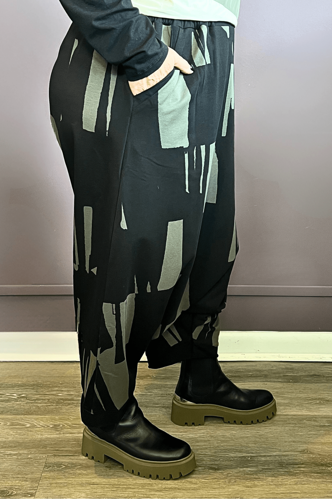 Khaki Cascade Harem Pant