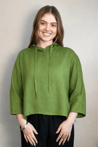 Linen Hoodie Top