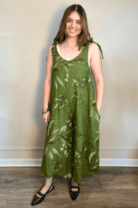 Linen Print Jumpsuit