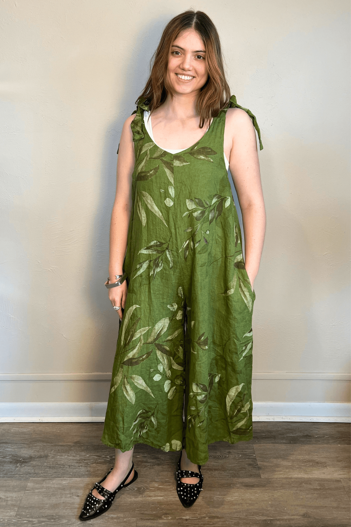 Linen Print Jumpsuit
