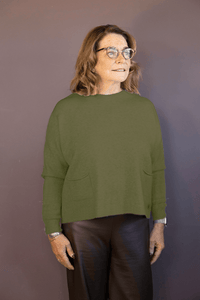 Jodie 2 Pocket Crop Sweater