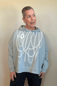 White Pearl Overcast Swing Hoodie