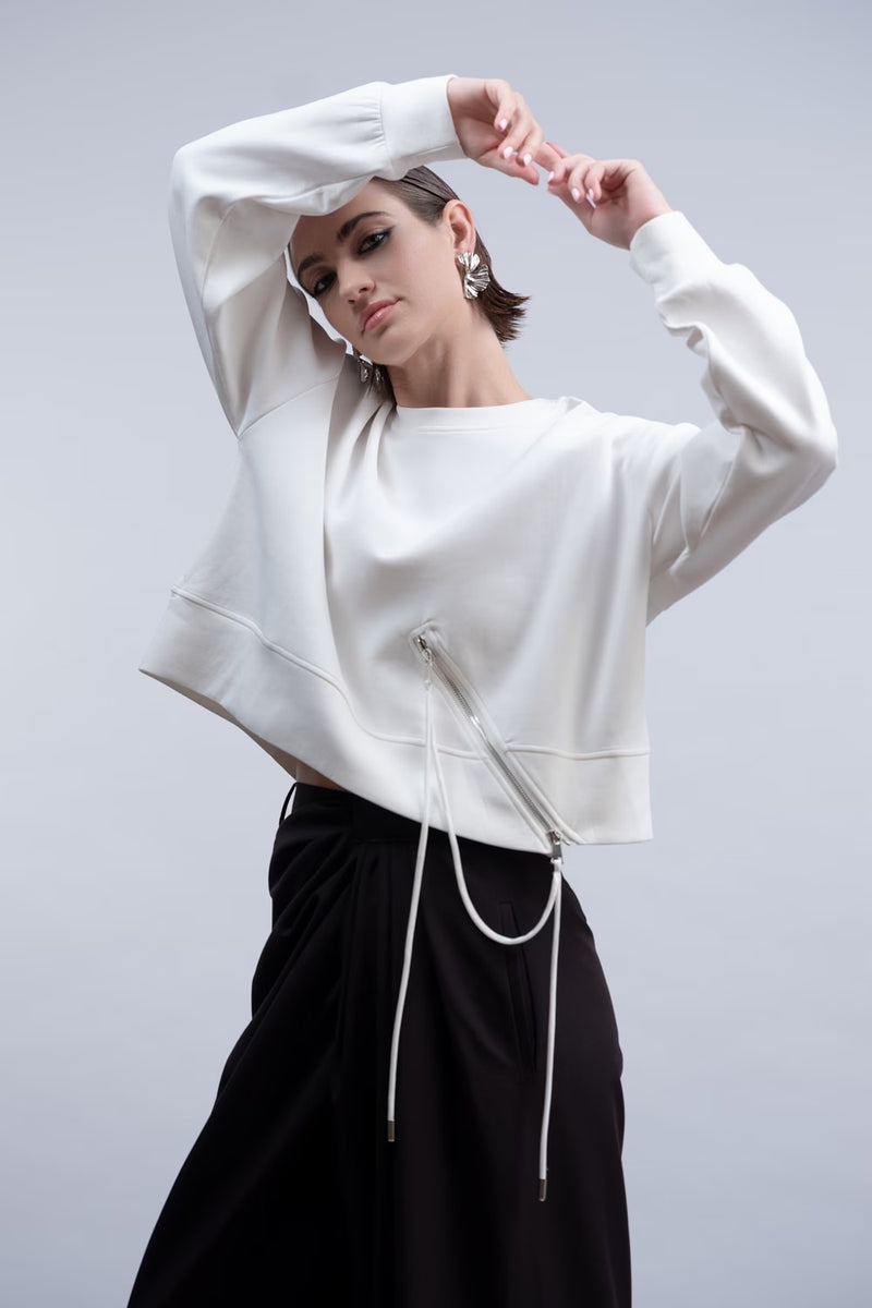 H2006 Diagonal Zip Top