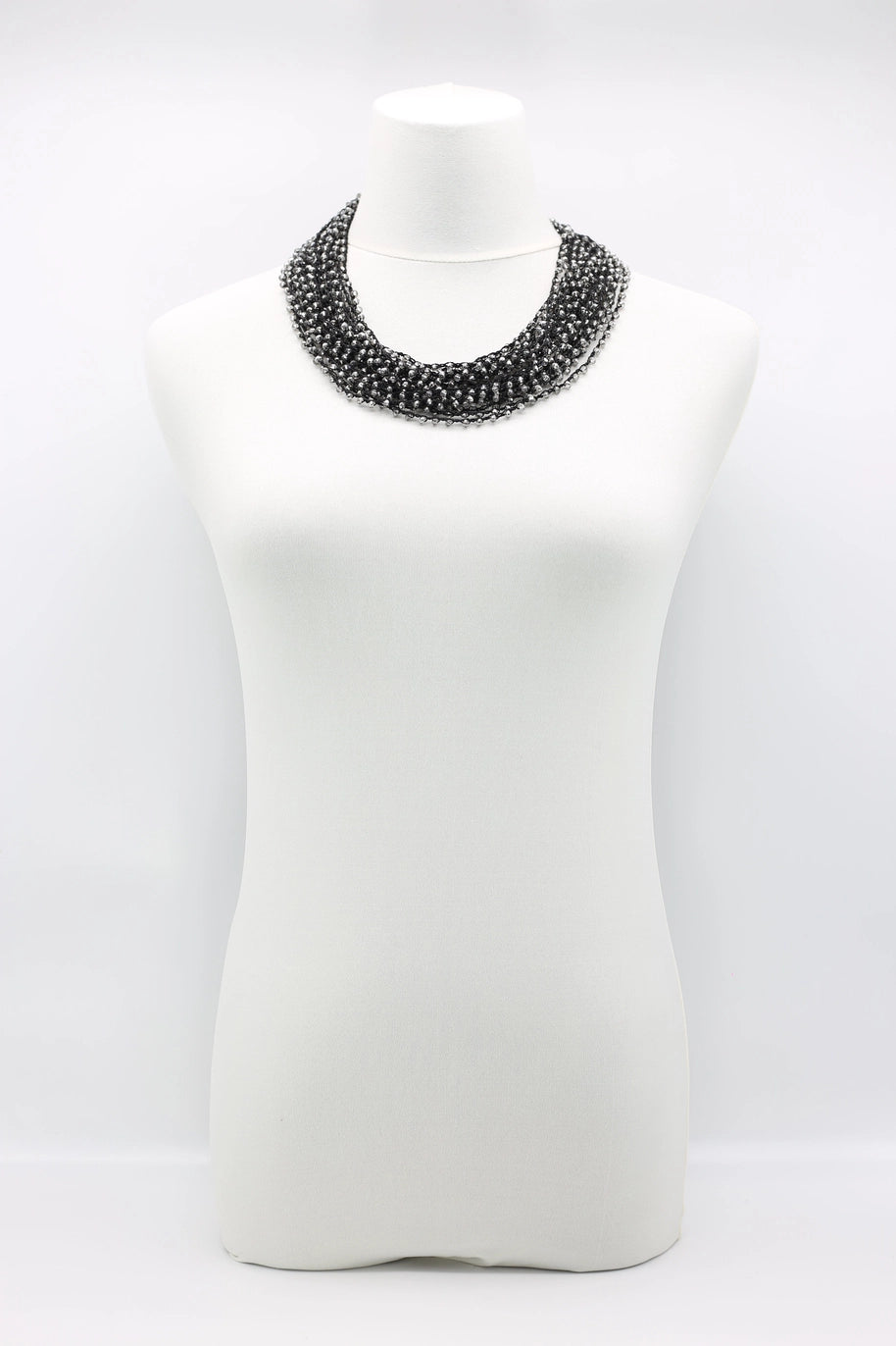 Mini Crystal Hand Crocheted Necklace