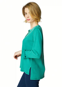 Lounge Henley Waffle Top