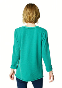 Lounge Henley Waffle Top