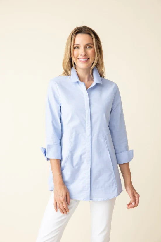 Hidden Placket Top