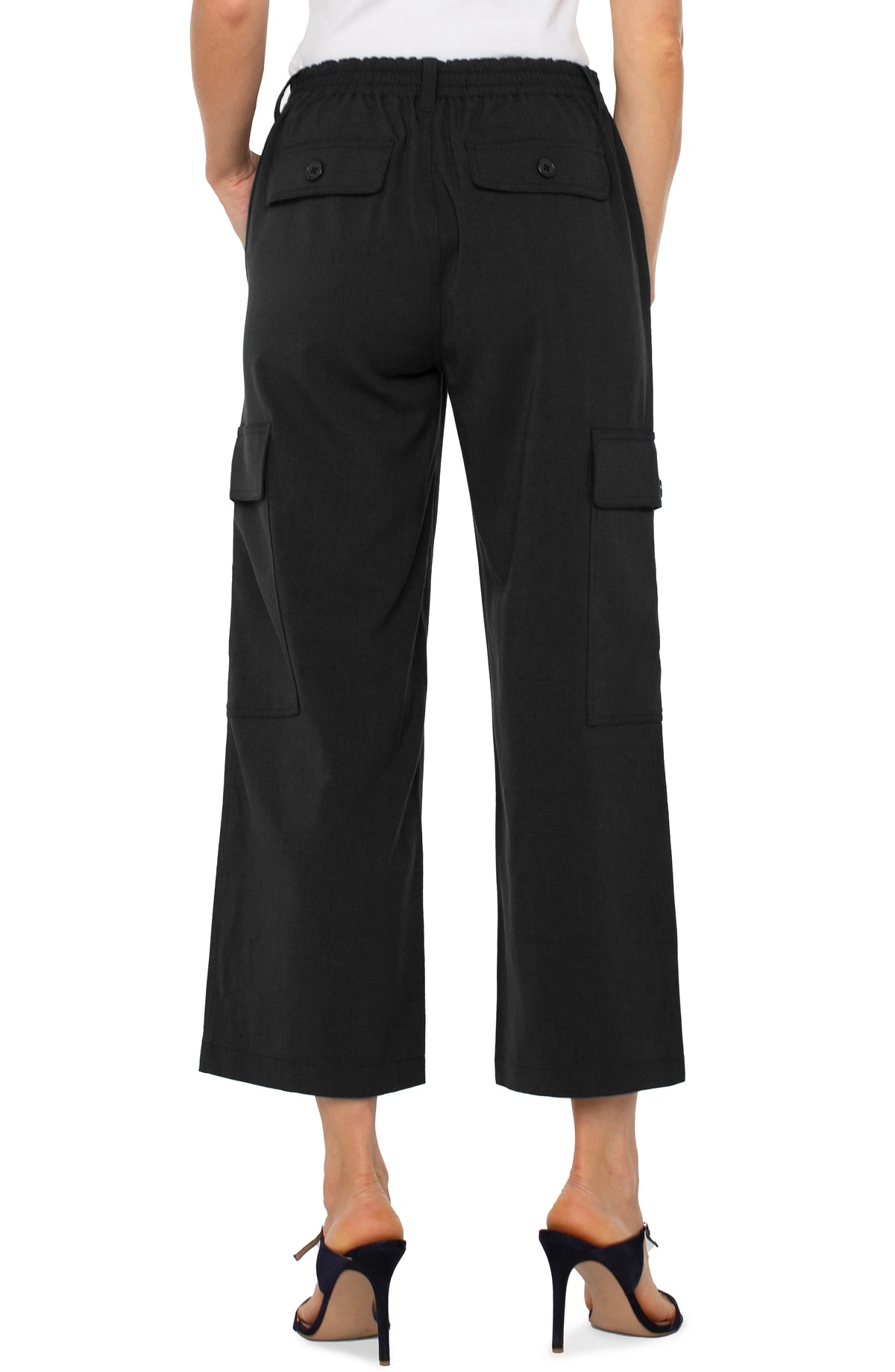 Hi-Rise Cargo Crop (Black)