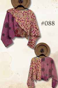 Pareo Kantha In Bloom Cropped Pullover