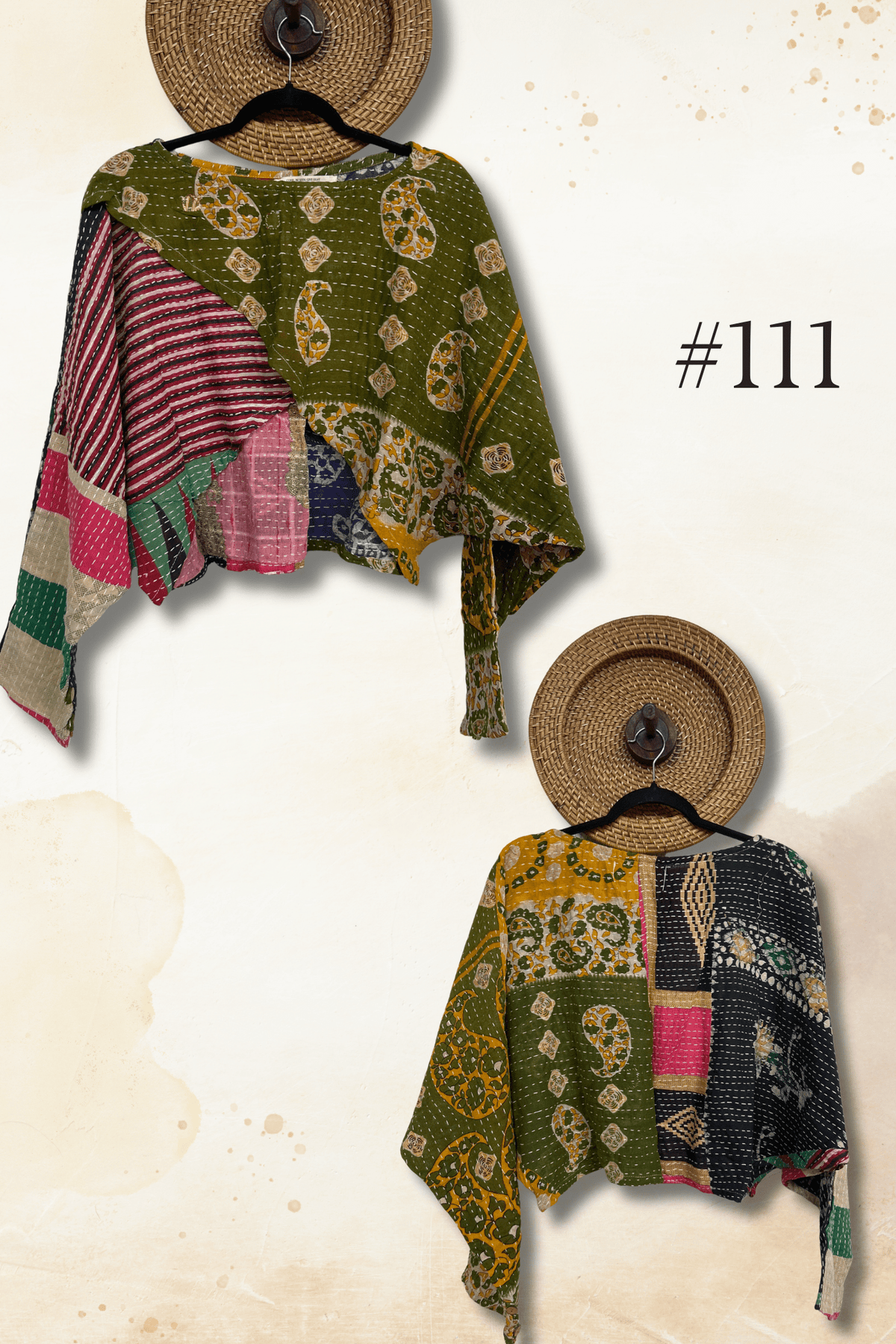 Pareo Kantha In Bloom Cropped Pullover