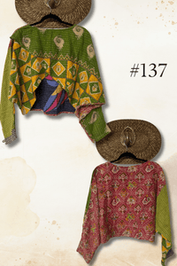 Pareo Kantha In Bloom Cropped Pullover