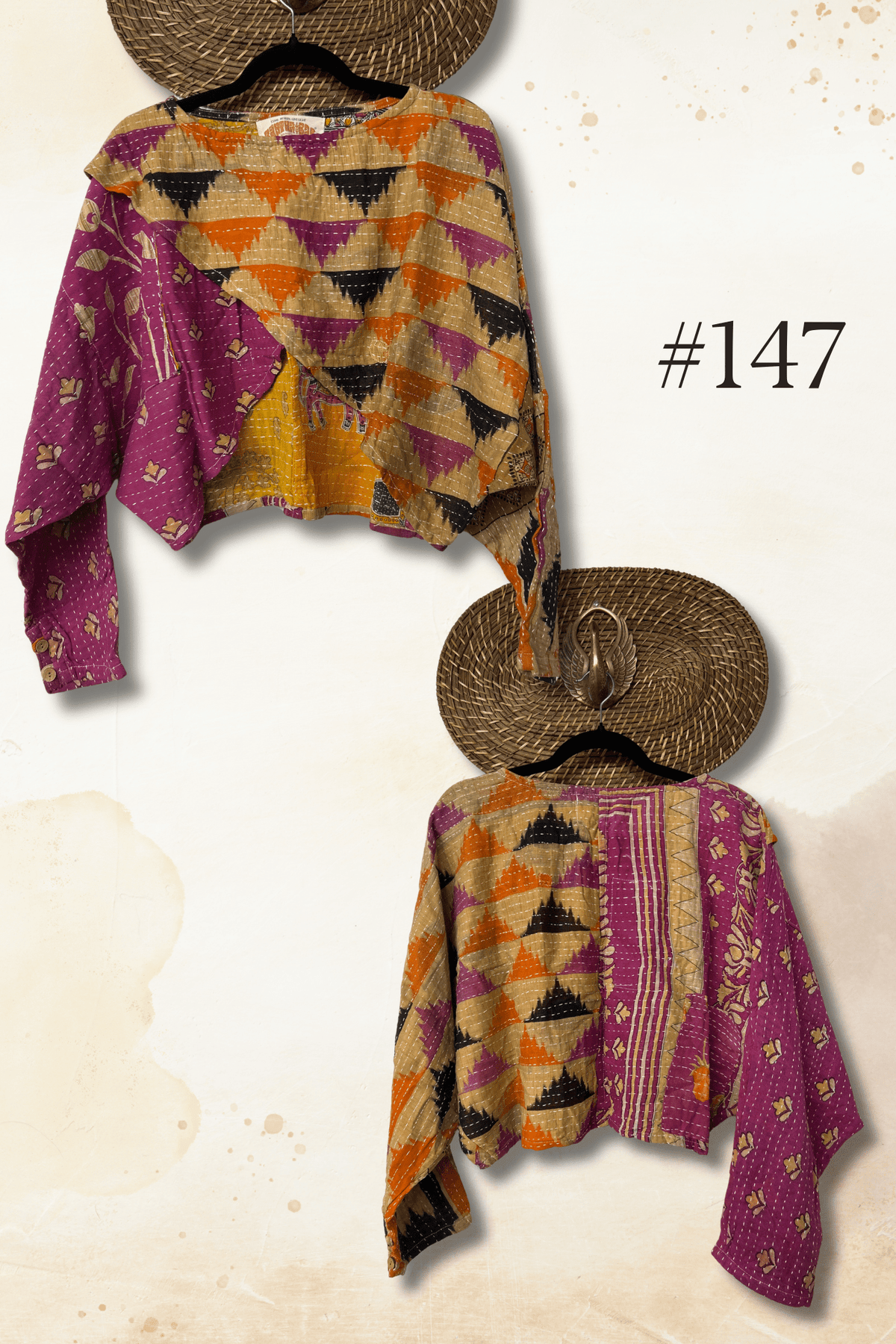 Pareo Kantha In Bloom Cropped Pullover