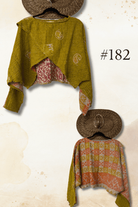 Pareo Kantha In Bloom Cropped Pullover