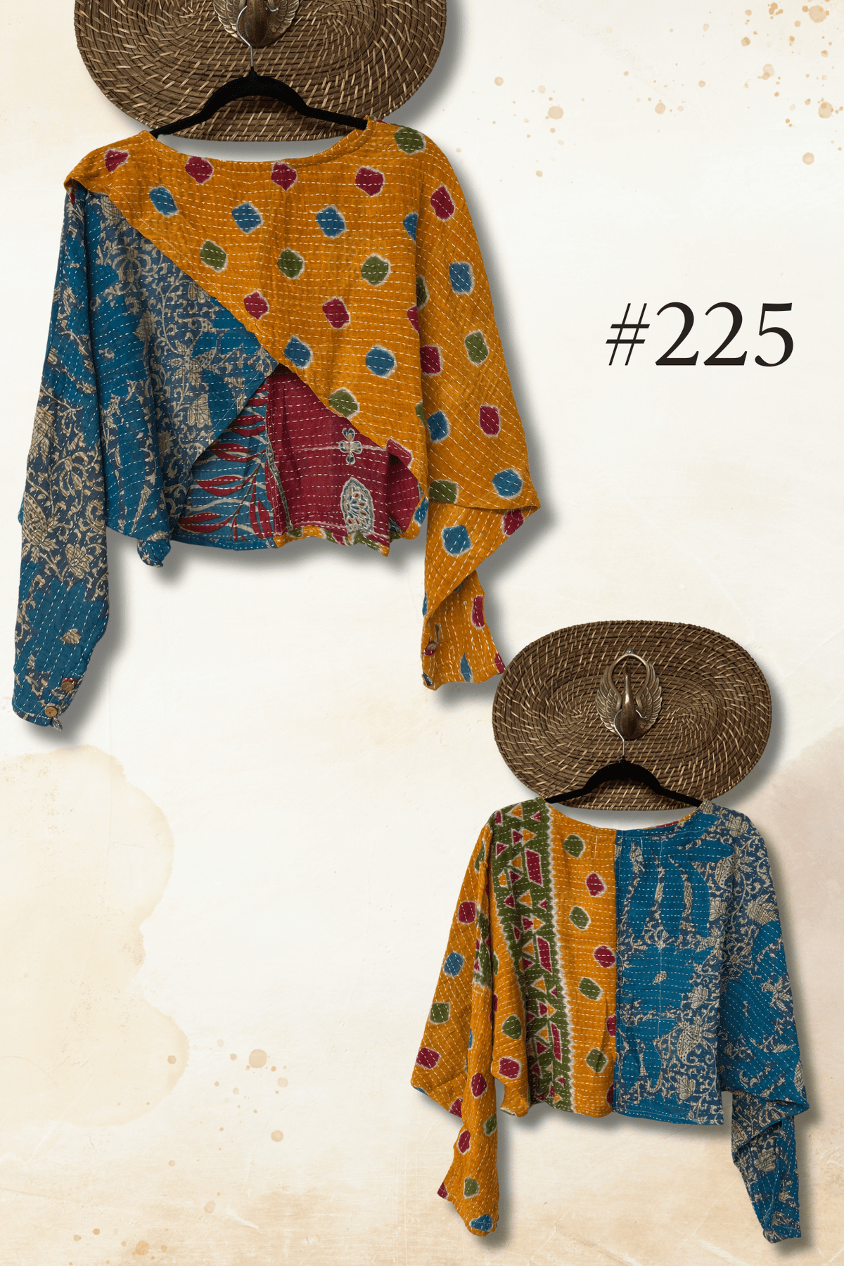 Pareo Kantha In Bloom Cropped Pullover