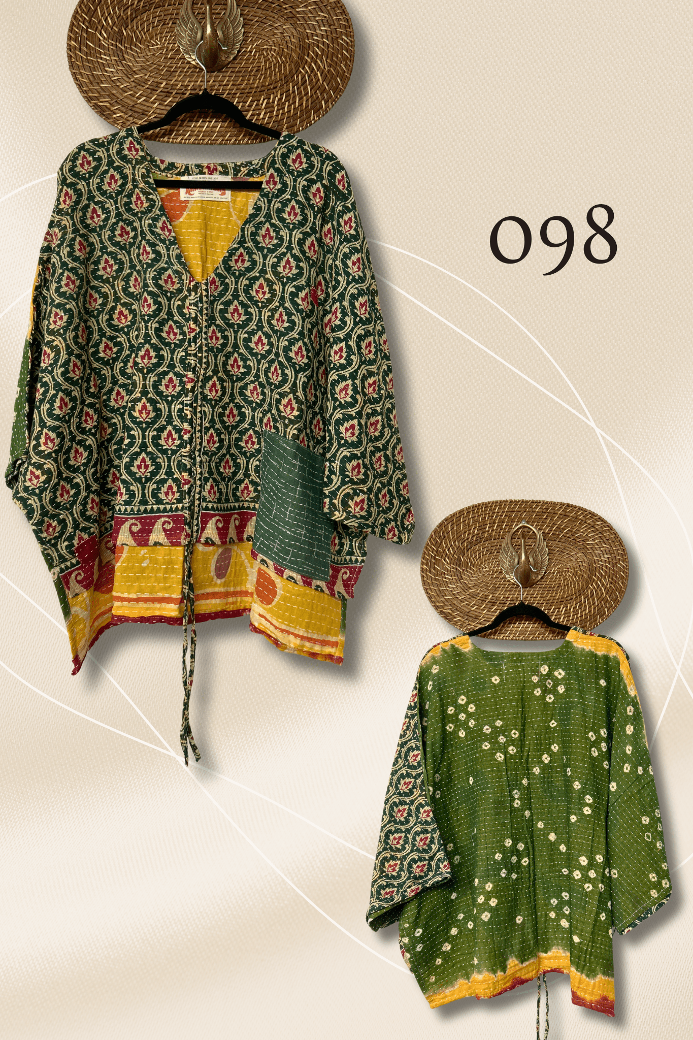 Pareo Kantha Hi-Lo Butterfly Top