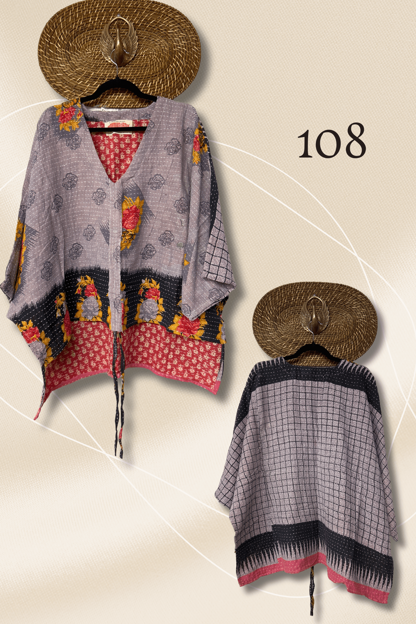 Pareo Kantha Hi-Lo Butterfly Top