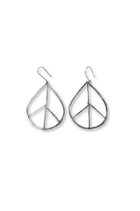 Teardrop Peace Earrings