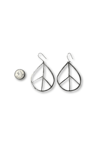 Teardrop Peace Earrings