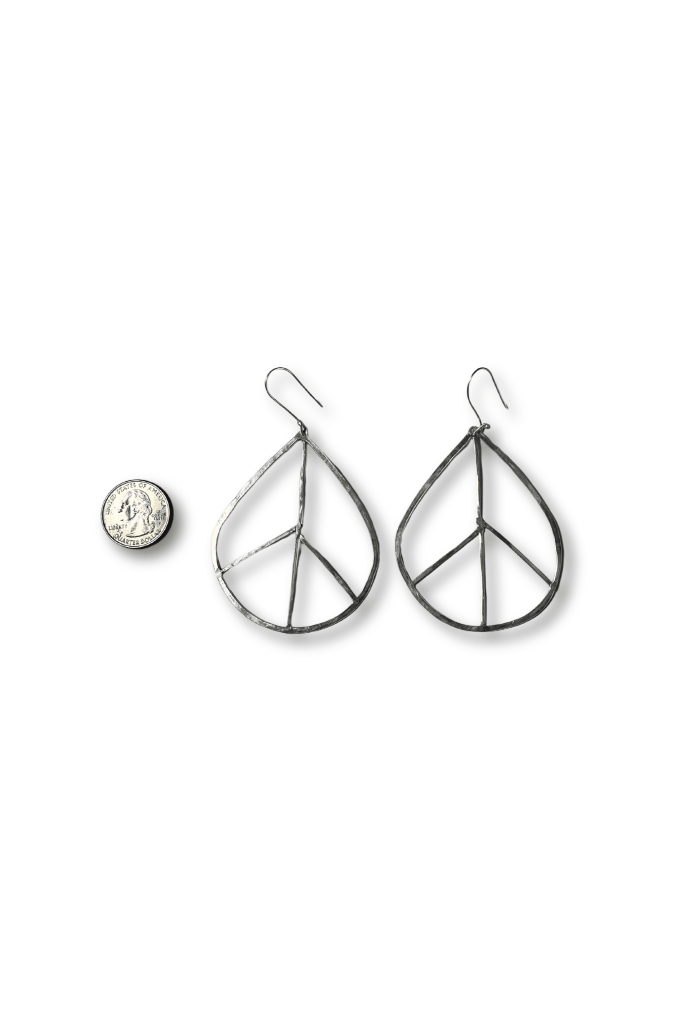 Teardrop Peace Earrings