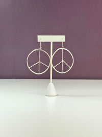 Large Peace & Love Earrings