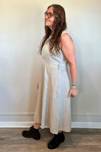 Sleeveless Fit & Flare Linen Dress