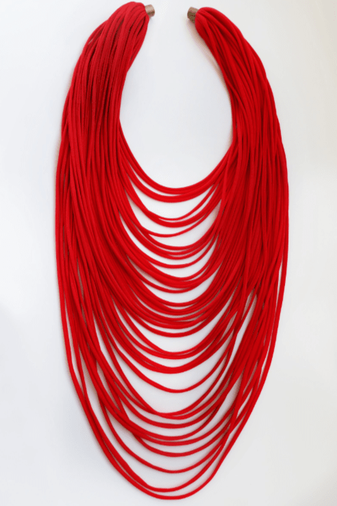 Long Multi-Strand Solid Necklace