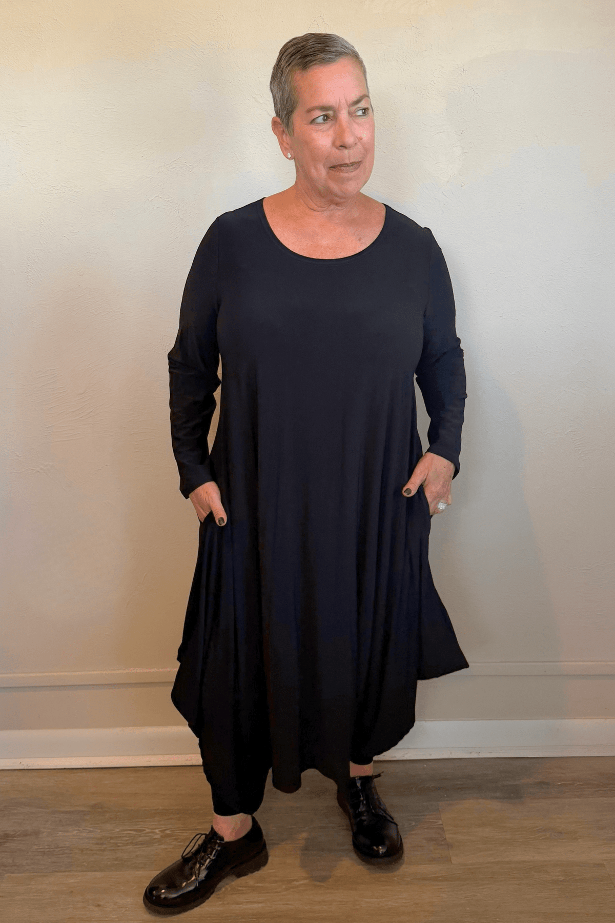 Black Long Sleeve 2-Way Romper