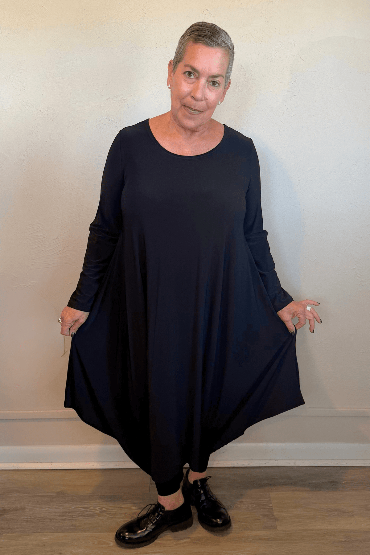Black Long Sleeve 2-Way Romper