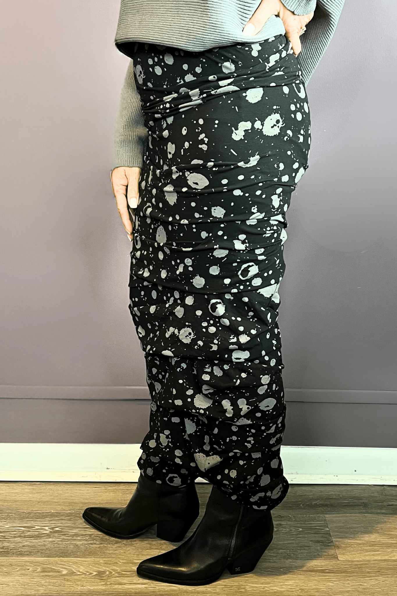 Margot Skirt (Black Splash)