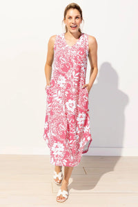 Sleeveless Seamed Dress