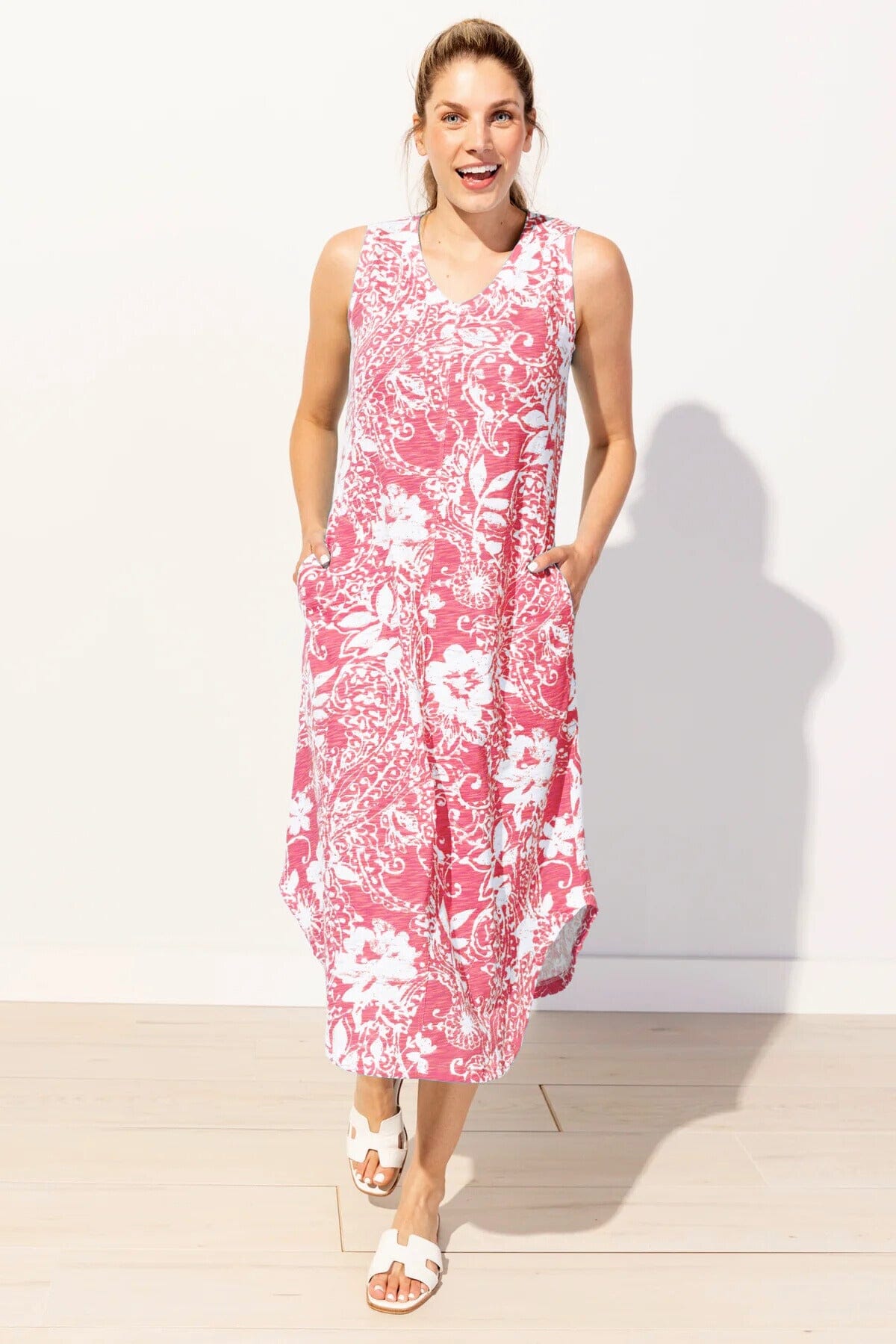 Sleeveless Seamed Dress