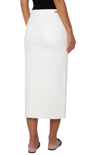 Maxi Skirt With Front Slit (Bone White)
