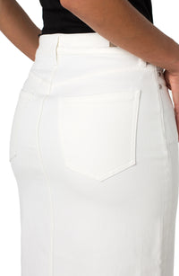 Maxi Skirt With Front Slit (Bone White)